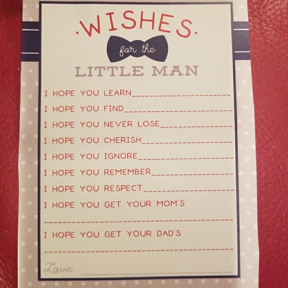 Well wishes notes for boy baby showers